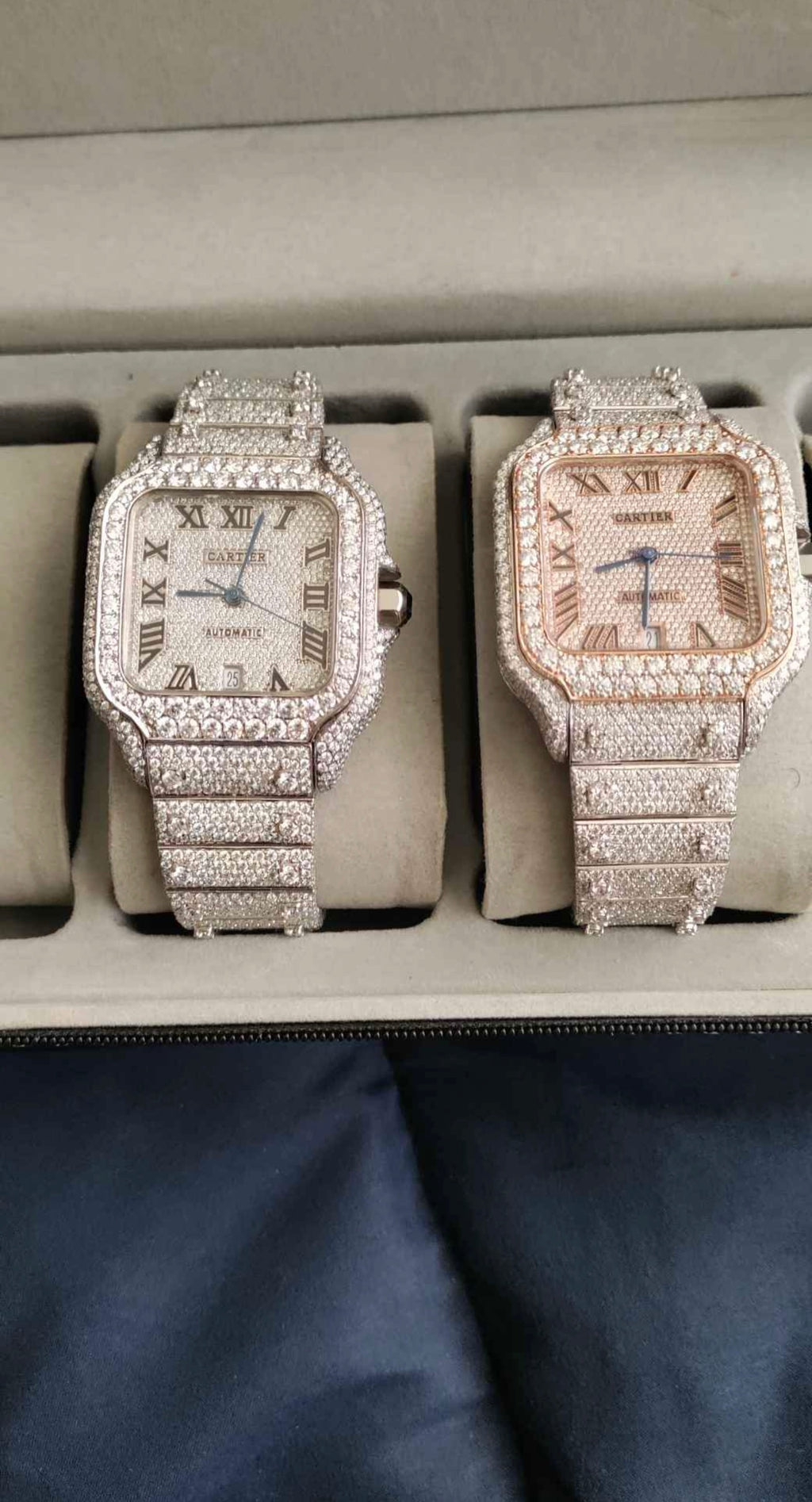 Full VS2 Moissanite Carti Watch Bundle