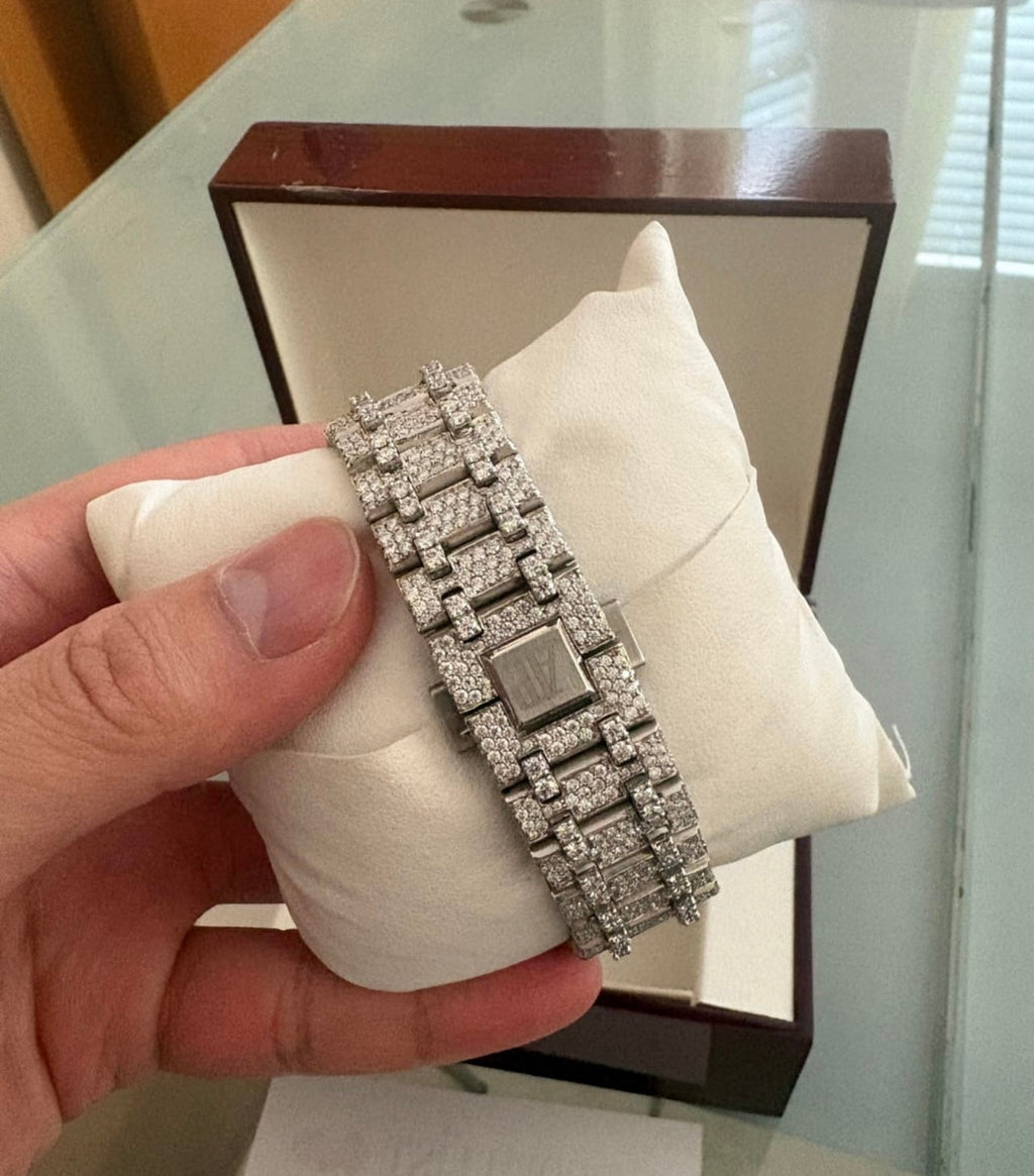 Silver Moissanite “APskiii” Watch