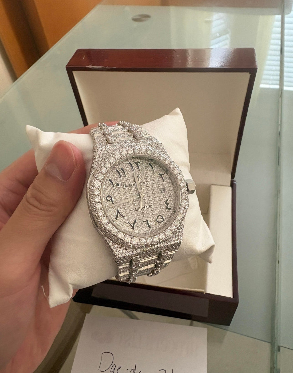 Silver Moissanite “APskiii” Watch