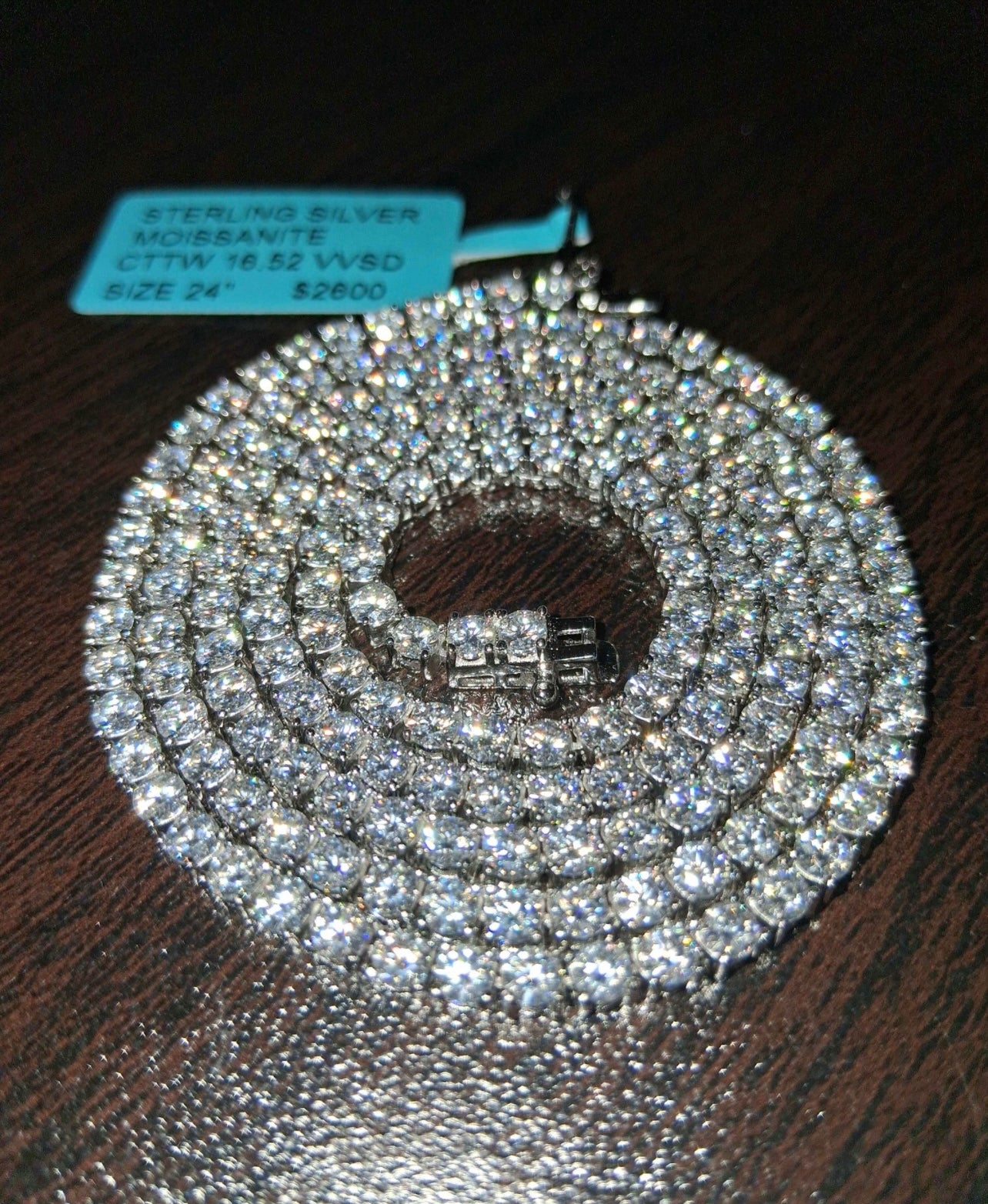 22in VS1 Moissanite Tennis Chain