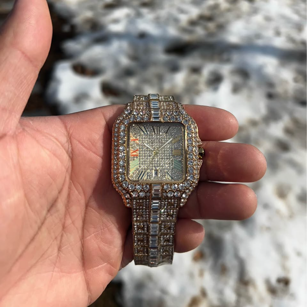 2-Tone Gold Moissanite Carti Watch