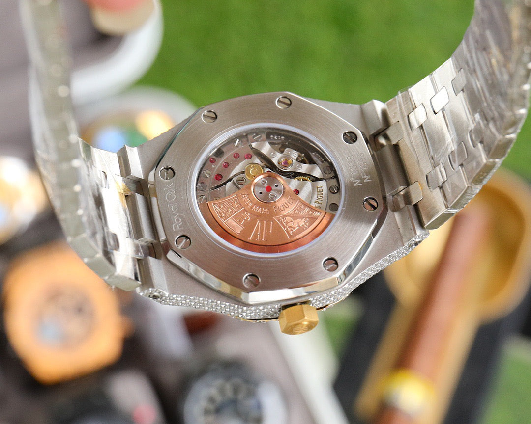 Rose Gold Moissanite “AP” Watch