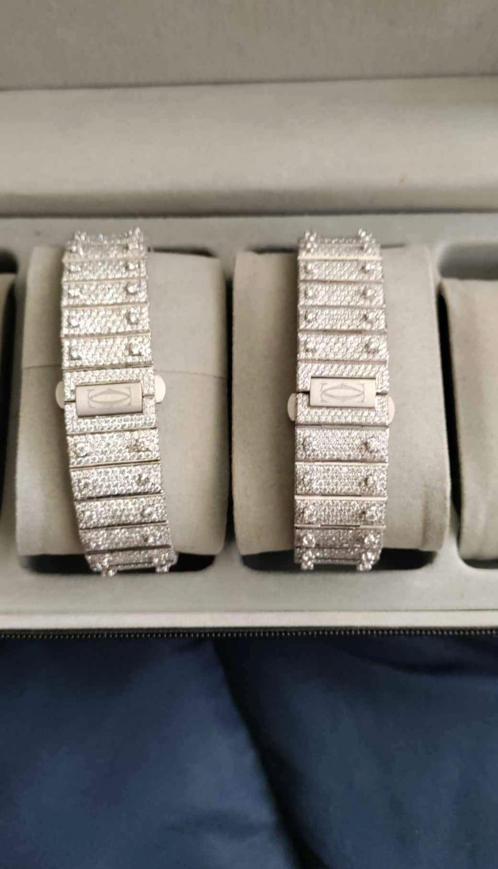 Full VS2 Moissanite Carti Watch Bundle