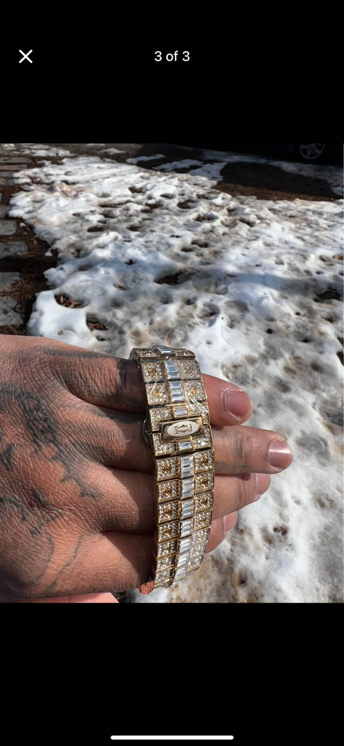 2-Tone Gold Moissanite Carti Watch