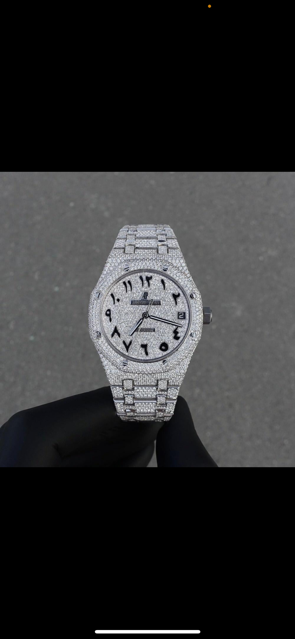 Silver Moissanite “APskiii” Watch
